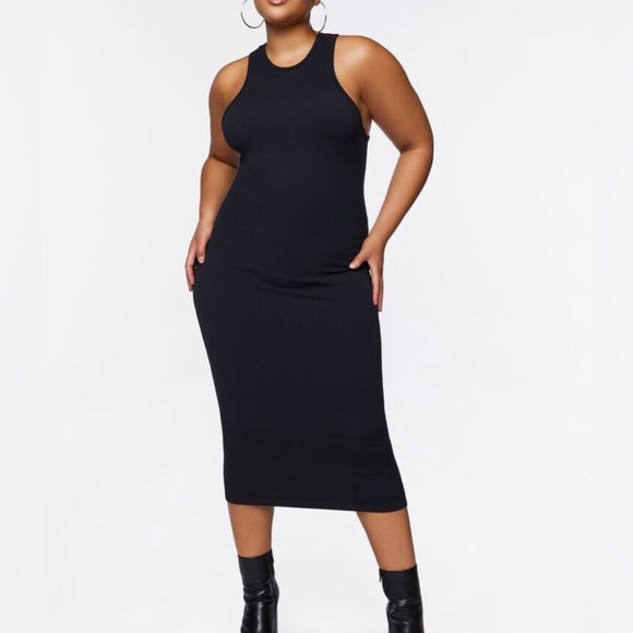 Ribbed Racerback Midi Dress - Picture 4 of 5